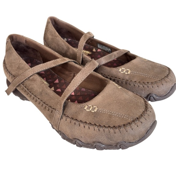 Skechers Womens Brown Mary Jane Memory Foam Air Cooled Shoe Size 8.5 Relaxed Fit - Picture 1 of 10